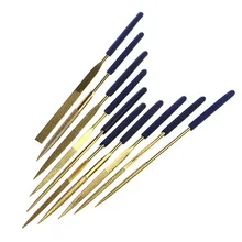 

10Pcs Mini Files Titanium Diamond Coating Needle Flat File Set Metal Working Craft Tools