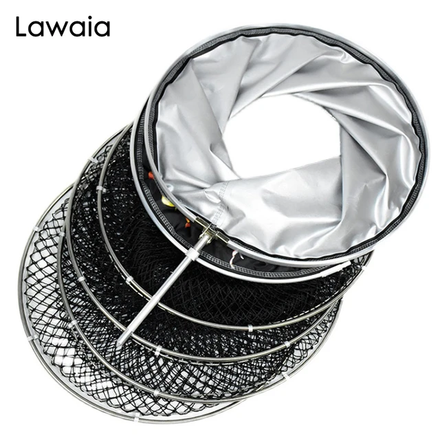 1m Nylon Fish Net Alloy Fish Trap Live Fishing Cage Basket Collapsible Carp  Fishing Tool Small Mesh Bag - AliExpress