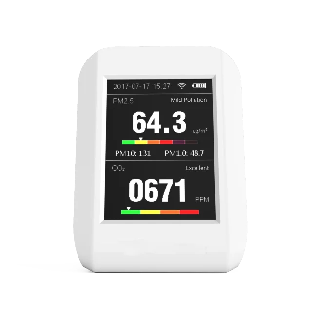

New Product Portable LCD Display Handheld Digital PM and CO2 Air Quality Gas Monitor Meter Wifi Connect and App