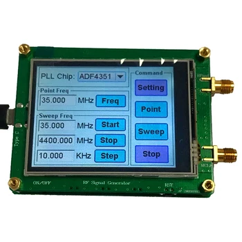 

TFT touch 35-4400M ADF4350 ADF4351 signal generator DDS signal source sine wave triangle wave square wave frequency