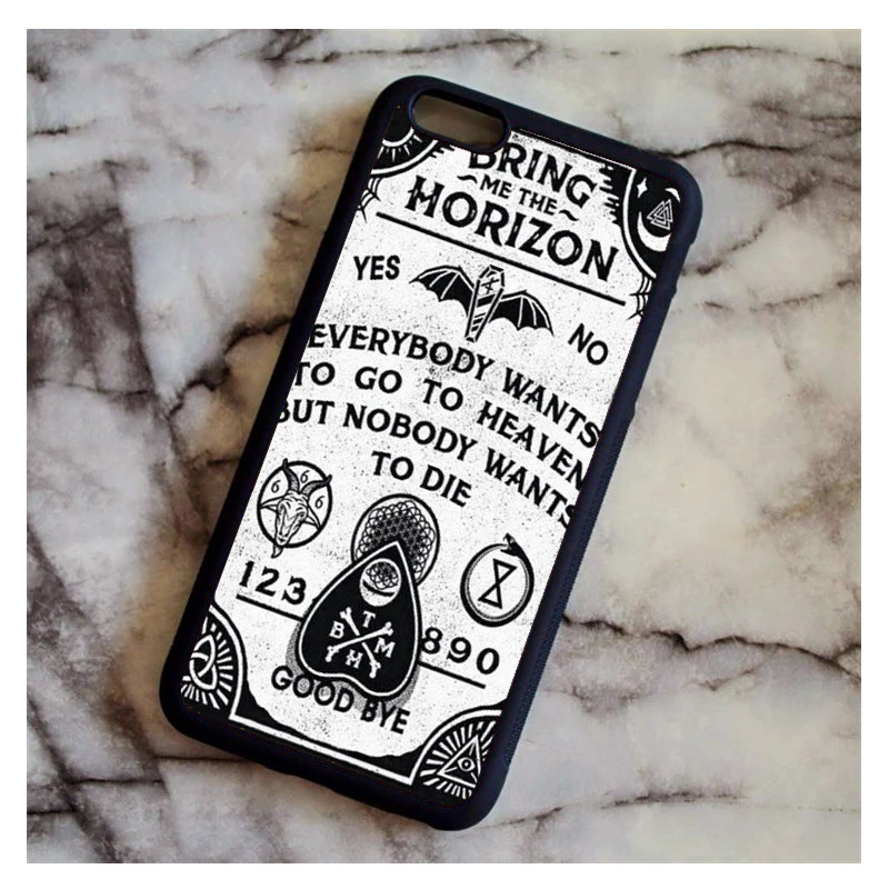 Черный Чехол для телефона с логотипом KETAOTAO Bring Me The Horizon Band Umbrella для iPhone 4, 5S, 6 s, 7, 8 Plus, XR, XS Max, чехол из мягкого ТПУ, резины, силикона - Цвет: Черный