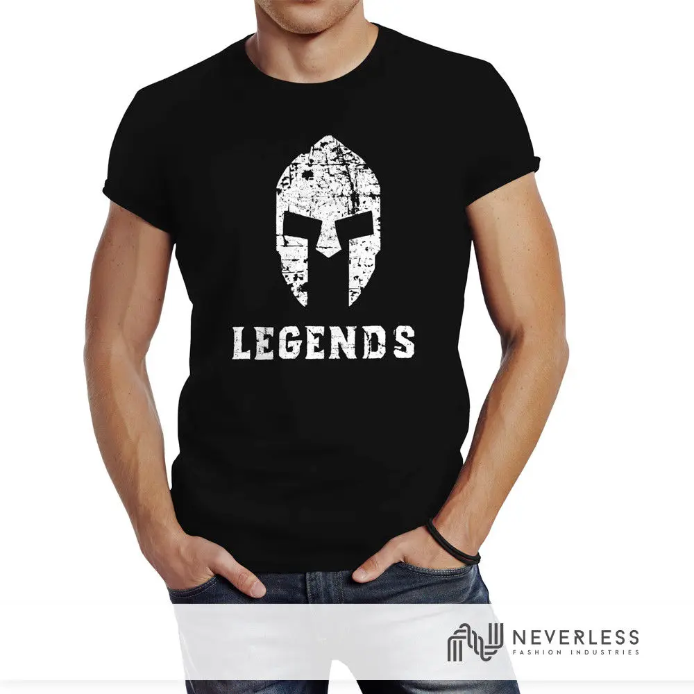 2019 модная летняя Горячая Распродажа футболка Legends Spartaner Helm Neverless Slim Fit Футболка |