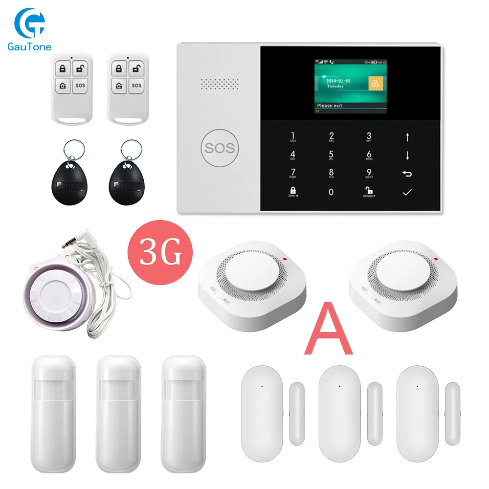 GT-010-3G-PG105-A wifi 3g беспроводная домашняя Интеллектуальная охранная противопожарная Охранная Сигнализация приложение дистанционное управление для iOS и Android - Цвет: GT-010-3G-PG105-A