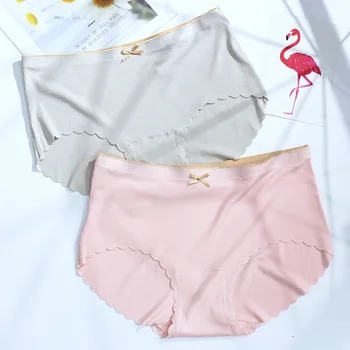 

Large Size Knicker Female Summer Pure Cotton Mediumist Thin Fat Mm Seemless Comfort And Breathability Modal Briefs Girl'S