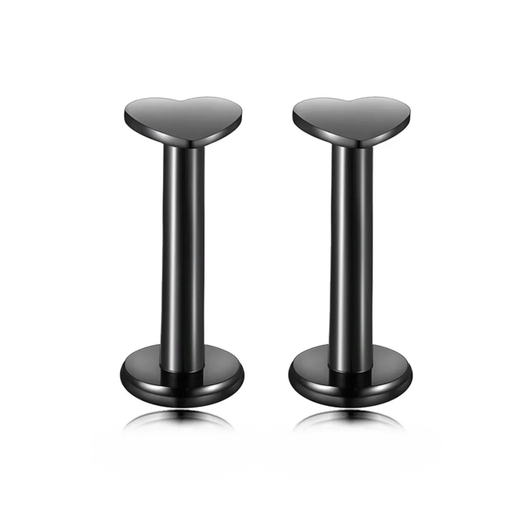 Zircon Crystal Labret Lip Piercing Jewelry For Women Men Punk Sexy Star Heart Stainless Steel Piercing Ear Cartilage Tragus