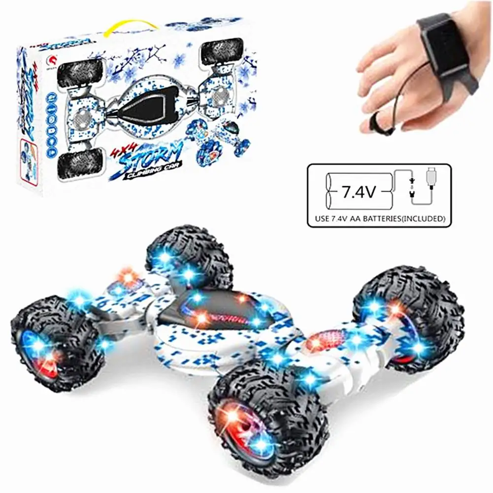 1:12 2 4 GHz 4WD 10CH двухсторонний Радиоуправляемый трюк Автомобильный датчик жестов