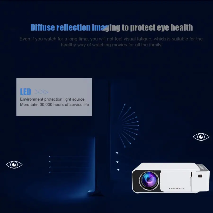 T5 Home Theater HD Mini Portable Projector Family Children's Smart Phone Led Projectors