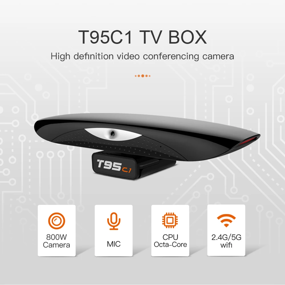 2020 Новый T95C1 смарт приставка для ТВ android 9 0 RK3368 Восьмиядерный Декодер каналов