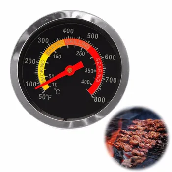 

Food Termometer Outdoor Barbecue Thermometer Dial Display Stainless Steel BBQ Grill Temp Gauge Kitchen Oven Thermometer L45