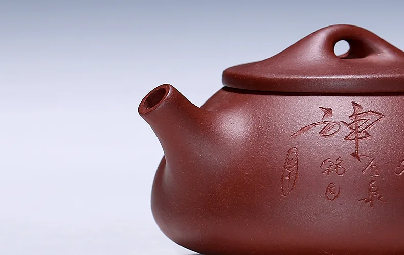 Yixing Clay Teapot Stone Scoop Entirely Handmade Teapot Raw Ore Purple Clay Kung Fu Tea Set Tea Cup Set Household Teapot