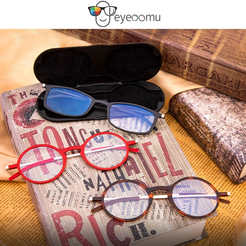 Очки для чтения EYEOOMU TR90 ультратонкие с защитой от синего света портативные