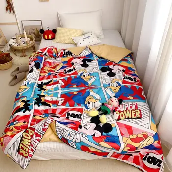 

Mickey Mouse Cartoon Summer Air Conditioner Blanket Daisy Quiltedtextiles Printed Washing Bedspreads and Comforters Bed Quilt