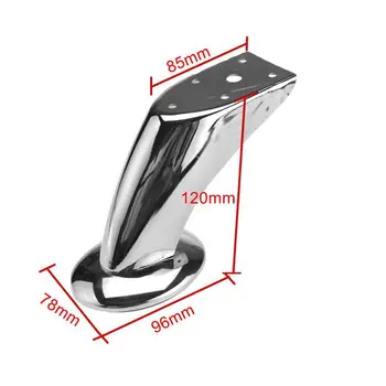 

New 4pcs Furniture Chair Cabinet Beds Settee 120mm Legs Chrome Sofa Plinth Legs