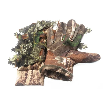 

1 Pair Fishing Hunting 3d Leaf Gloves Keep Warm Hunting Camping Cycling Camouflage Outdoor Sport Hunting Suits