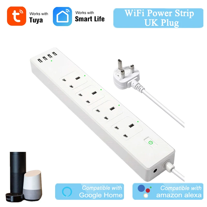 Смарт удлинитель Smart Life 4 розетки USB порта Wi Fi|Электрические розетки| |