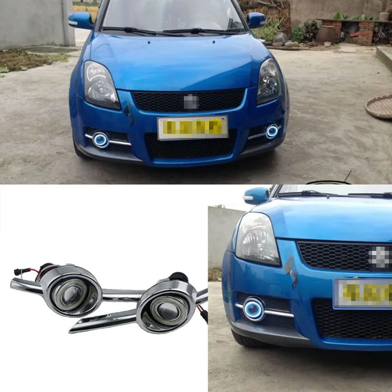 Superb LED Bulbs COB Fog Lights Source Angel Eye Bumper Cover Fit For Suzuki Swift 2010-2011 | Автомобили и мотоциклы