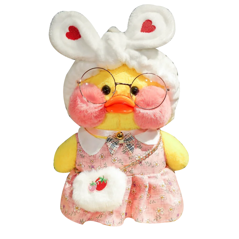 Плюшевая игрушка Lalafanfan 30 см милая плюшевая для кафе Mimi Duck подарок на день Святого