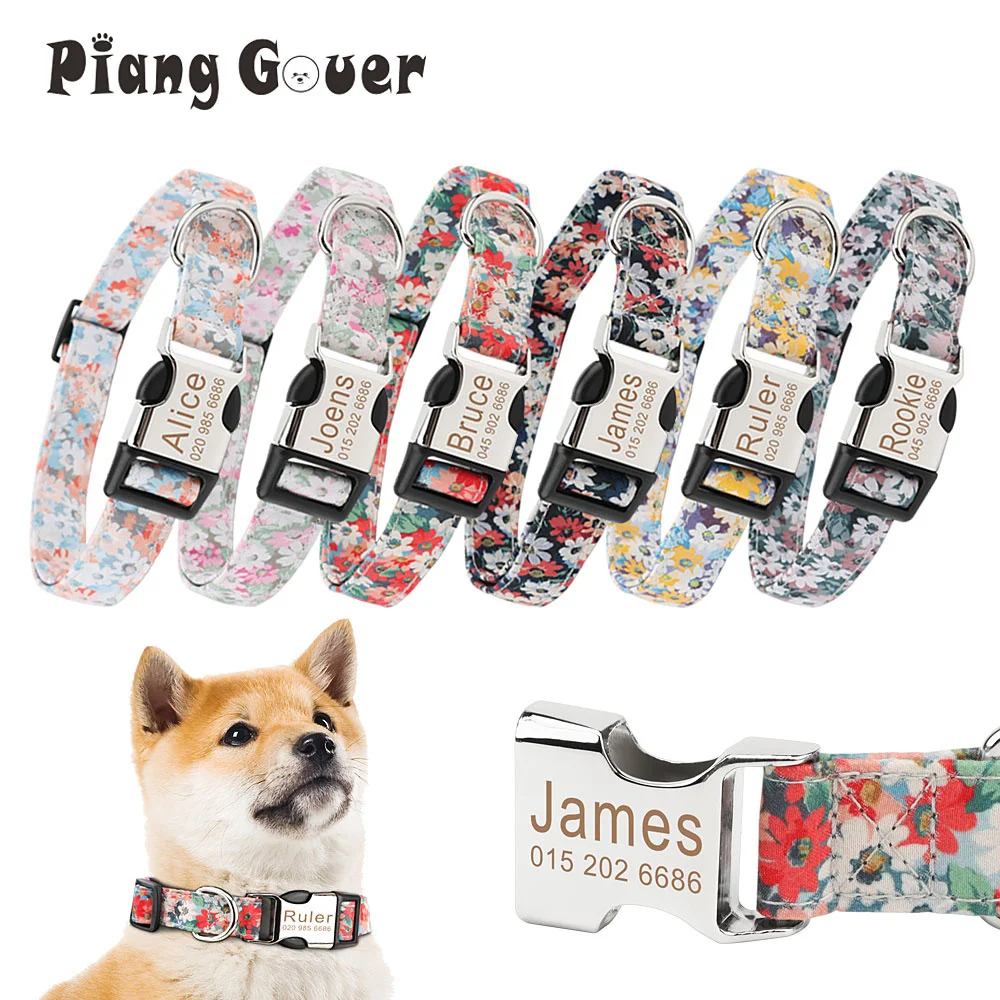 Personalized Dogs Collars Engraved Name Dog Collar for Large Small Dogs  Puppy Custom Dog Name Collars Leash for Dogs Cat ID Tag - AliExpress