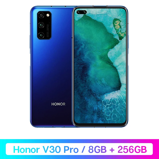8GB 256GB Blue Honor V30 Pro Google Play, смартфон с восьмиядерным процессором, 5G, 8 ГБ, 128 ГБ, 256 ГБ, 16 ядер, GPU, 40 МП, тройная камера, 40 Вт, SuperCharge, Скидка 600 руб. /. При заказе от 5500 руб. /Промокод: newyear600 - Цвет: 8GB 256GB Blue