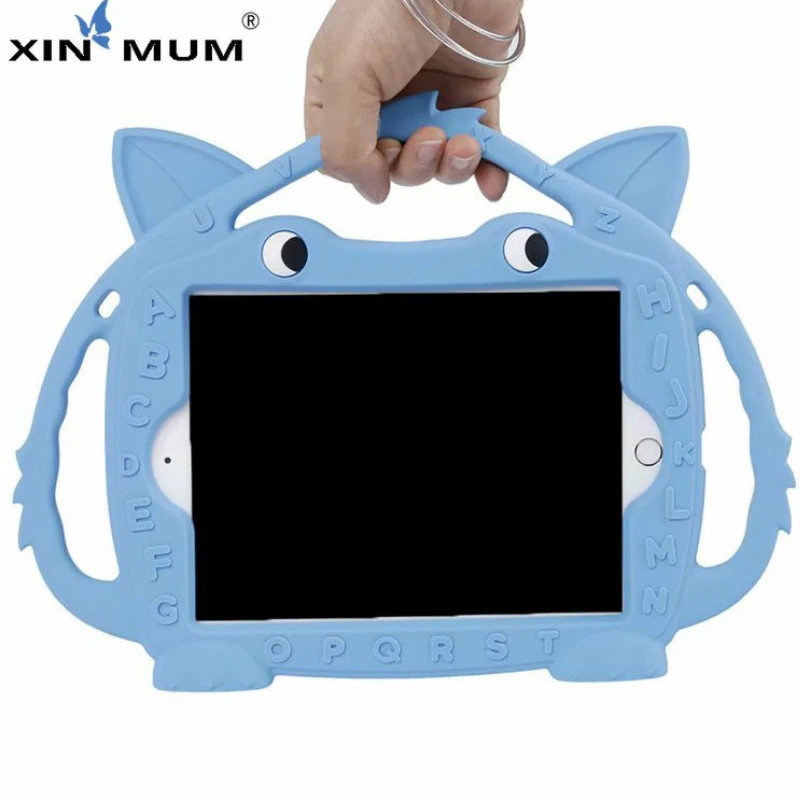 

Cartoon Fox Kids EVA Silicon Tablet Case for Apple iPad 5 6 Air 2 Mini 1 2 3 4 for iPad 9.7 2017 2018 Pro 9.7 11inch Cover +Gift