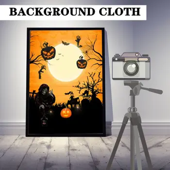 

Halloween Photography Background 240x180cm Vinyl Waterproof Tombstone Castle Pumpkin Moon Backdrop For Photo Studio Photophone