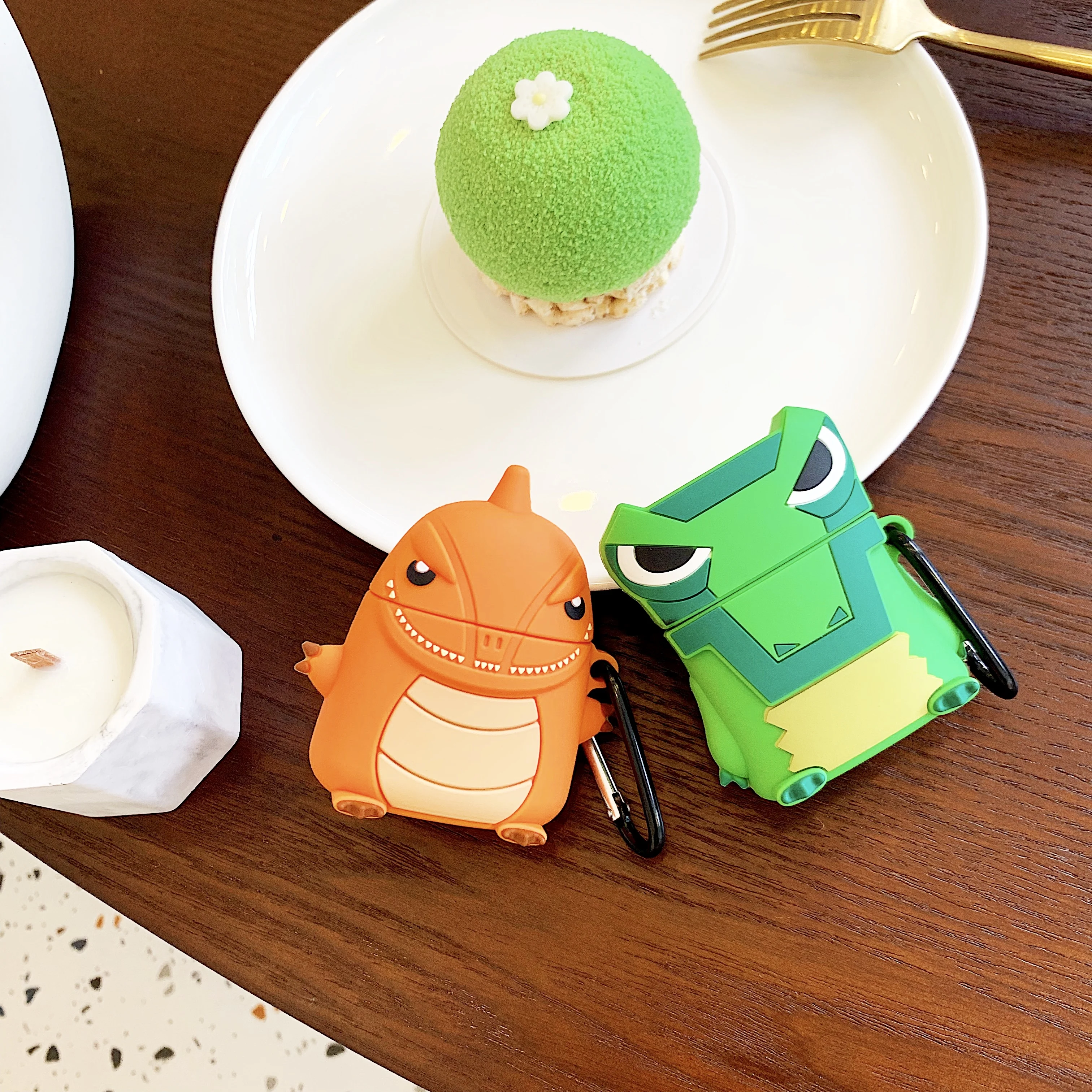 

Cartoon dinosaur earphone protective cover for airpods 1 2 case for Apple Wireless Bluetooth Headphone Protection Cover