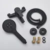 Matte Black Bathtub Faucet Wall Mount Chrome ABS Handshower Hot Cold Water Mixer Tap Bath Shower Faucet Tap Robinet Baignoire 5
