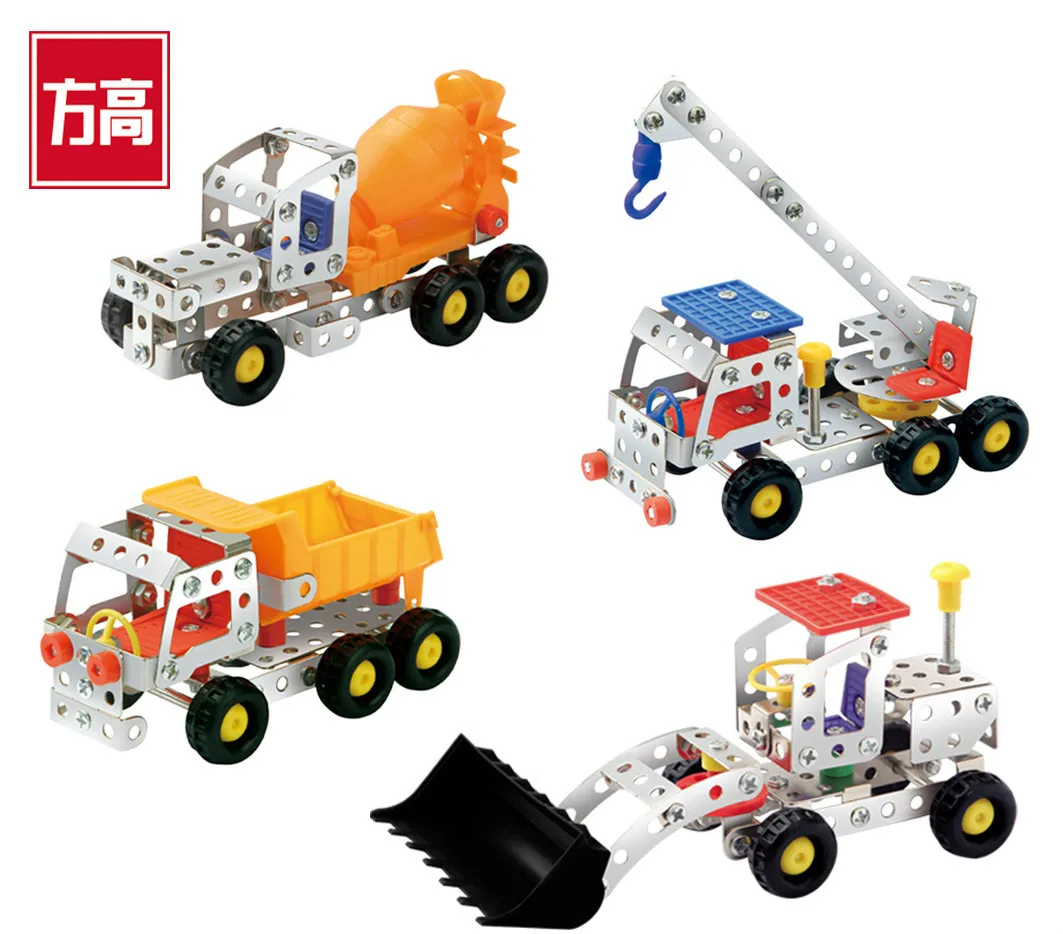 

DIY Metal Assembling Model Metal 8 Truck Alloy model boy nut combination toy