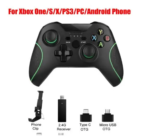with clip 2,4G беспроводной контроллер для Xbox One консоль для ПК для Android геймпад для смартфона джойстик - Цвет: with clip