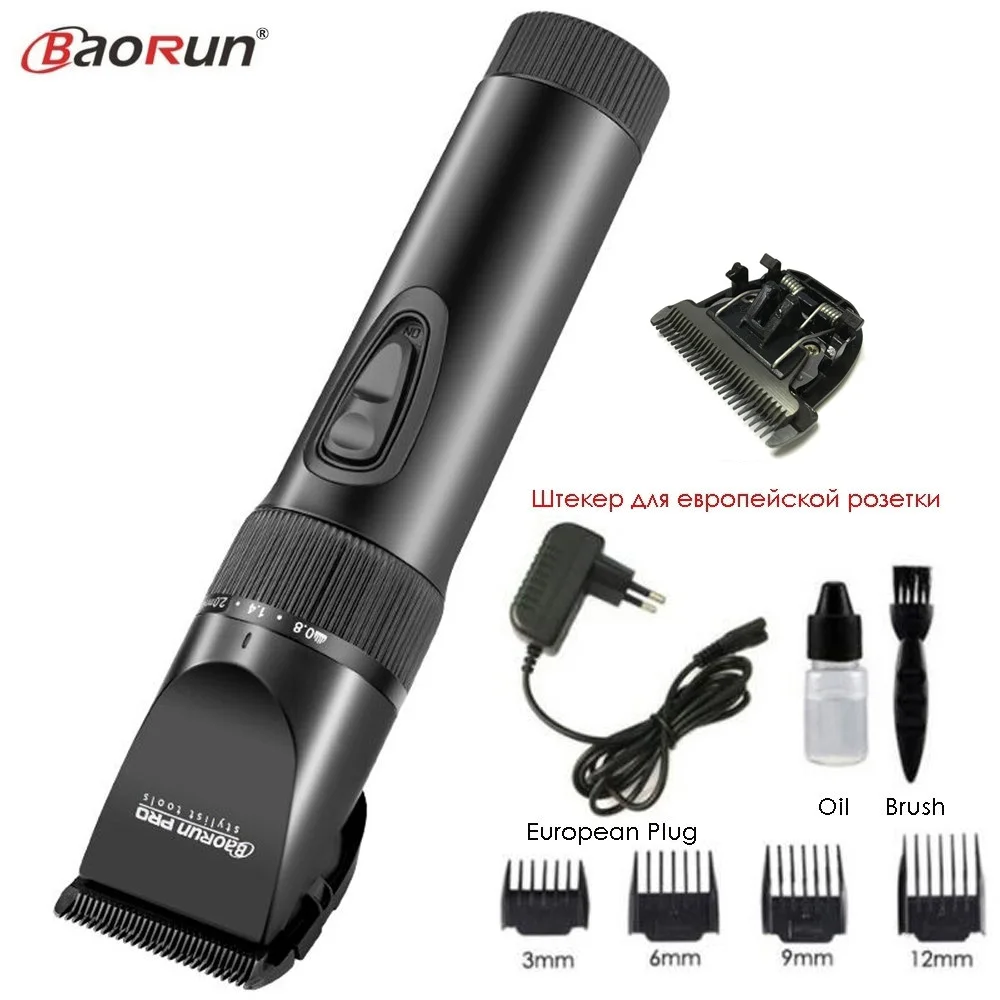 Black Add 1pcs Blade Профессиональная электрическая машинка для стрижки волос с титановым лезвием, перезаряжаемый триммер для волос, литиевая машинка для стрижки волос 2000 мАч для мужчин, Парикмахерская - Цвет: Black Add 1pcs Blade