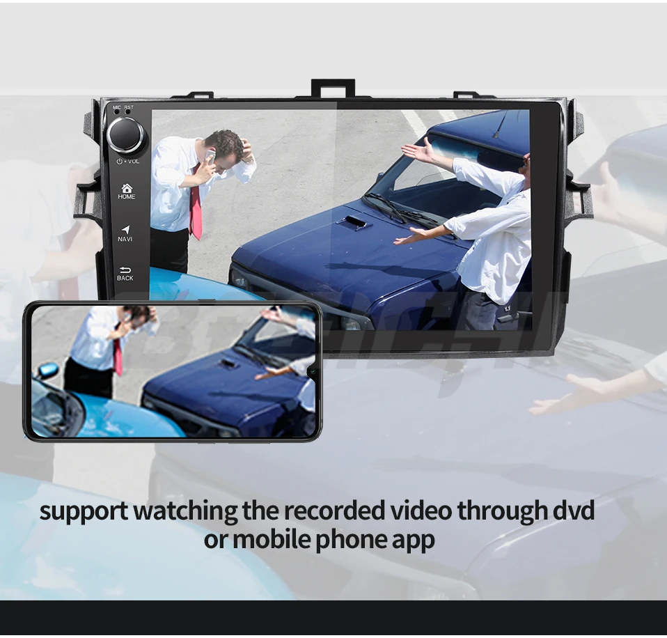 Cheap Android 9.0 PX30 car dvd player for Toyota Corolla  9 inch 1024*600 screen car radio stereo gps navigation video player 8