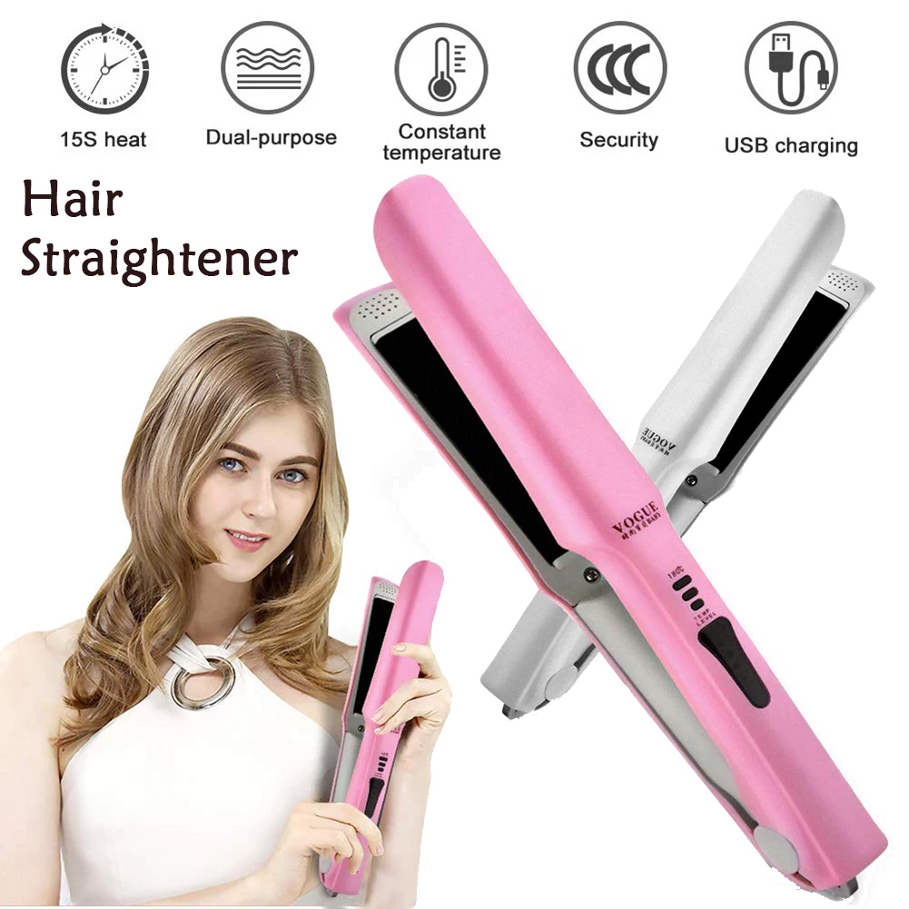 Профессиональный Выпрямитель для волос щипцы завивки с быстрым нагревом и