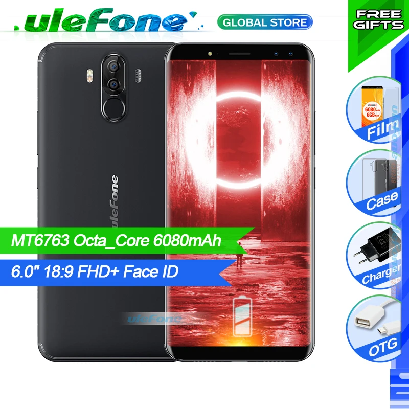 Ulefone Power 3 смартфон с 5 дюймовым дисплеем восьмиядерным процессором MT6763 ОЗУ 6 ГБ ПЗУ