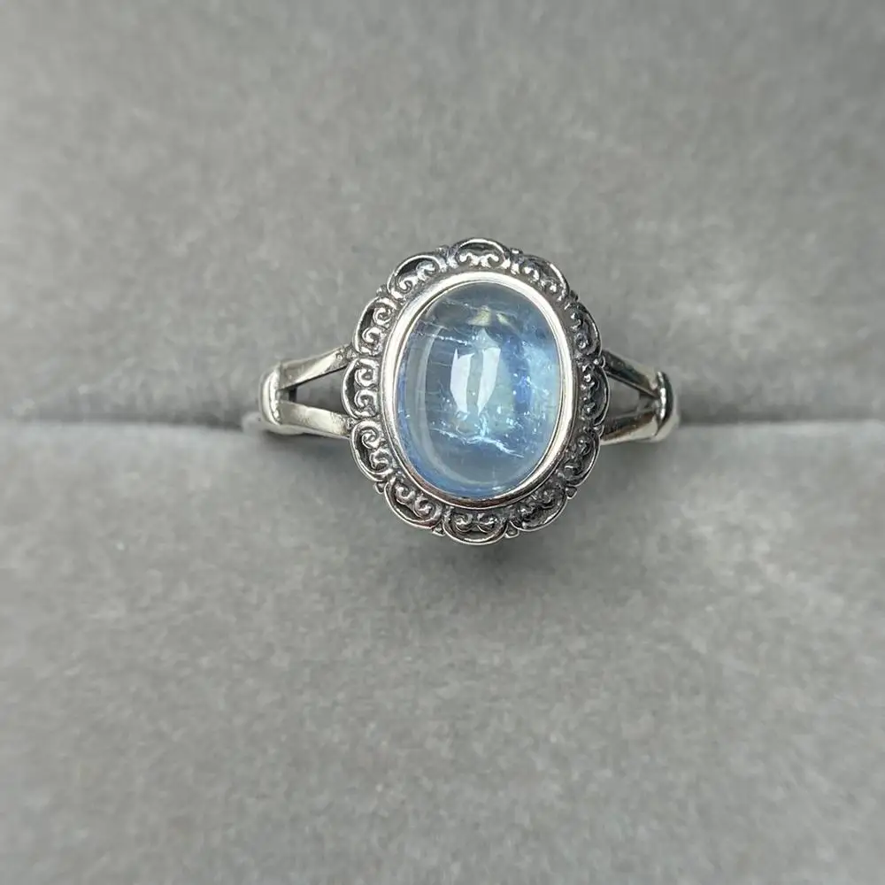 Женское кольцо ECHSUN из натурального аквамарина anillos mujer aneis feminino s925 серебряные