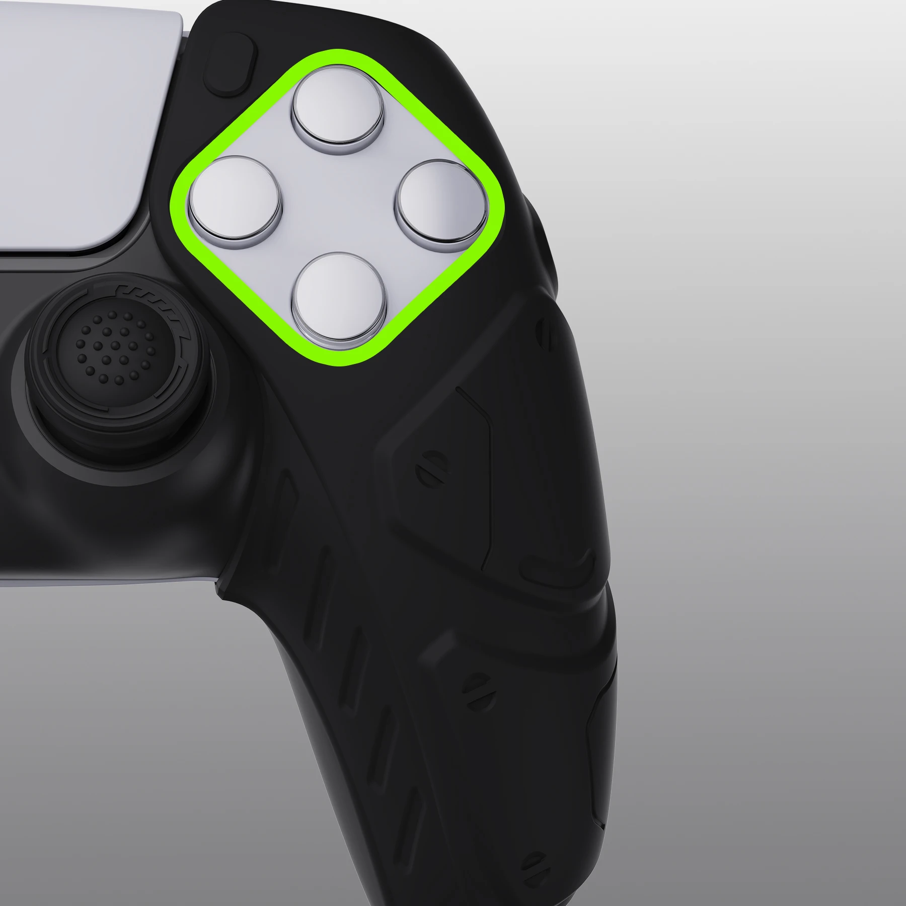 PlayVital Edition Soft Silicone Case Grips Rubber Skins with Thumbstick Caps for PS5 Controller