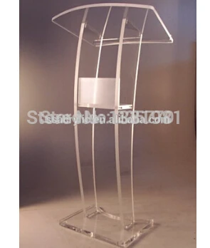 Transparent Acrylic Church Platform Perspex Church Rostrum Plexiglass Church Lectern Church Lectern