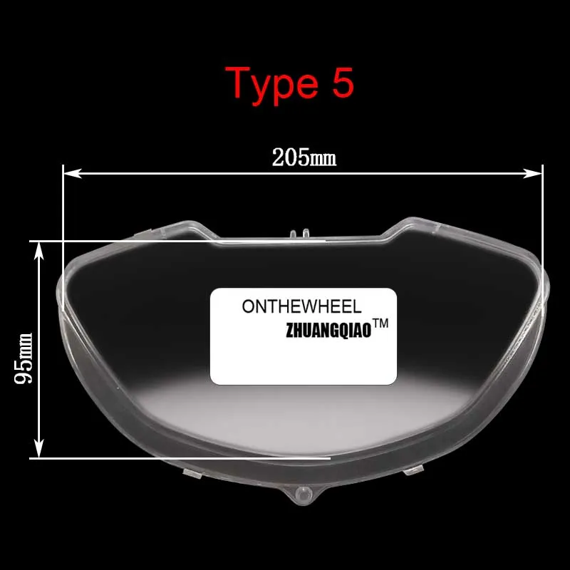 Мотоцикл Спидометр Тахометр приборная панель инструмент стекло пластик крышка объектива для скутера Мопед ATV E-Scooter мотокросс - Цвет: Type 05