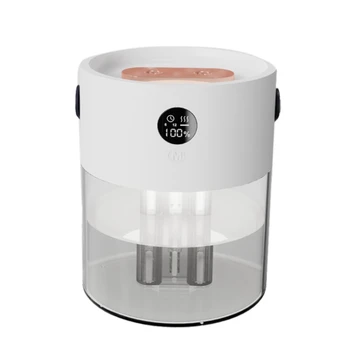 

Double Spray Nozzle Humidifier 4000MAH Battery Mini Diffuser Ultrasonic Mute Desktop Humidifier LED Display