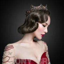 Стиль Европейский стиль ретро дворец Королева барокко черный и белый с узором невесты круг полный круг Корона студия голова Acce