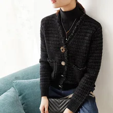 big button short cardigan