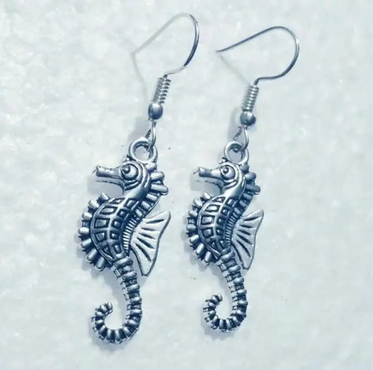 NEW Seahorse Charm Dangle Earring Mermaid sea horse Earrings Fashion Accessories Woman Holiday Gift Beach Jewelry | Украшения и
