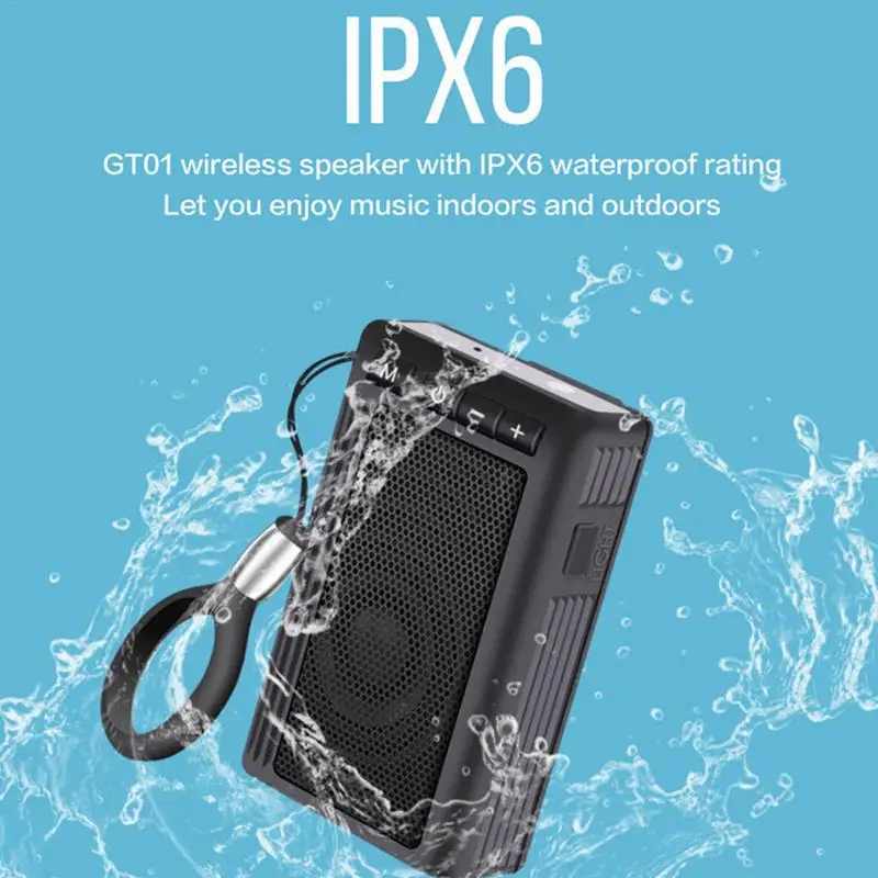 Портативный Ipx6 Водонепроницаемый Bluetooth динамик Gt01 пожилых радио фонарик портативный мини карта Открытый скалолазание площадь пение Bl