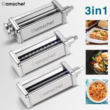 

3PCS Noodle Makers Parts For Kitchenaid Fettucine Cutter Roller Attachment For Stand Mixers Kitchen Aid Pasta Food Processors