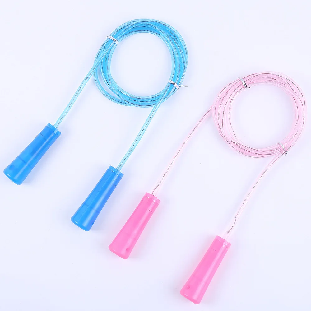 

Students Exam Speed Jump Rope PVC Environmentally Friendly Jump Rope Plastic Children Crystal Small Jump Rope LED Skipping Rope