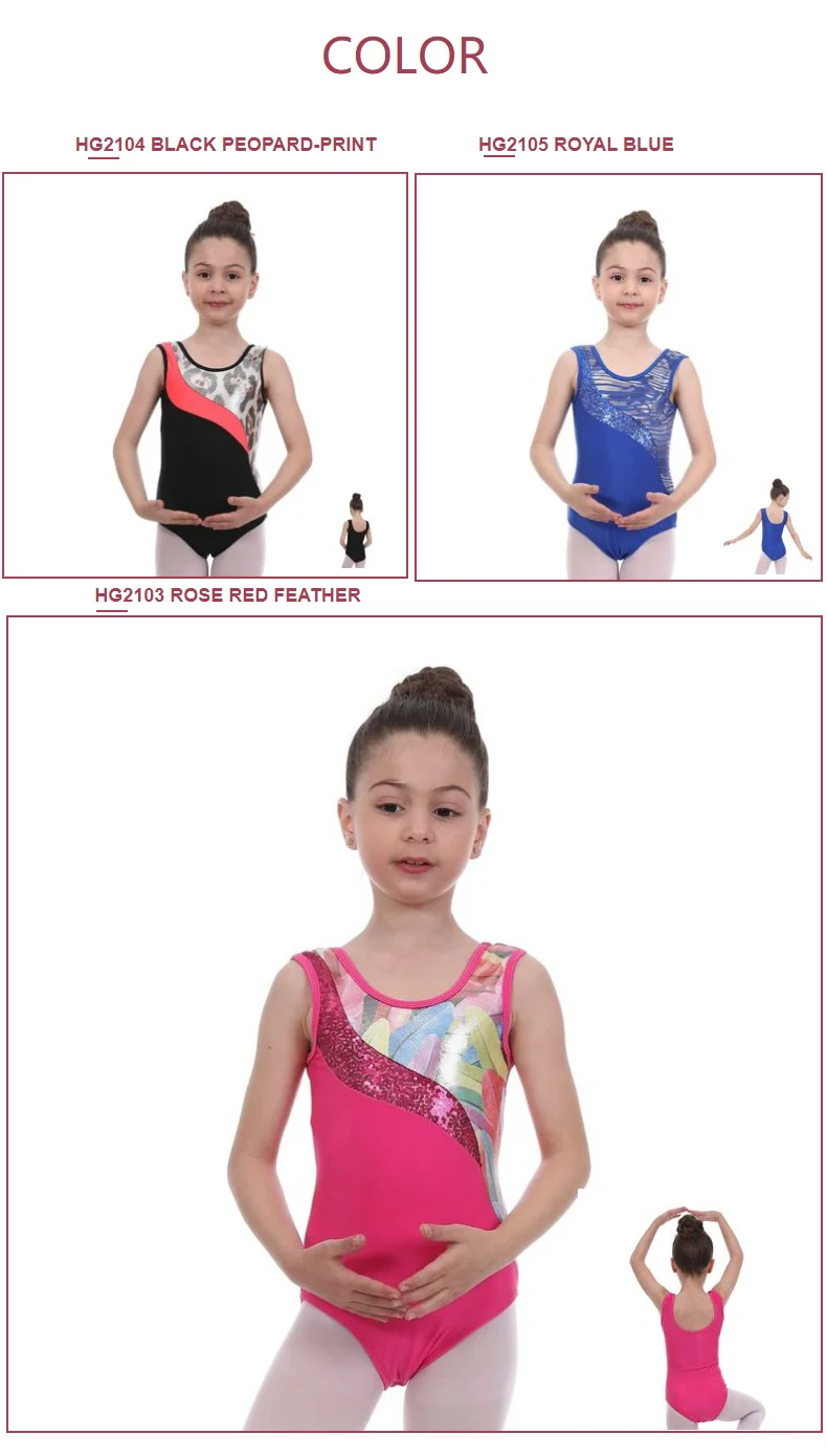 Girls Sequin Metallic Ballet/Skate Rhythmic Gymnastics Leotard/Unitards Shiny Sleeveless Toddler&Kids Children 3 Color Dancewear