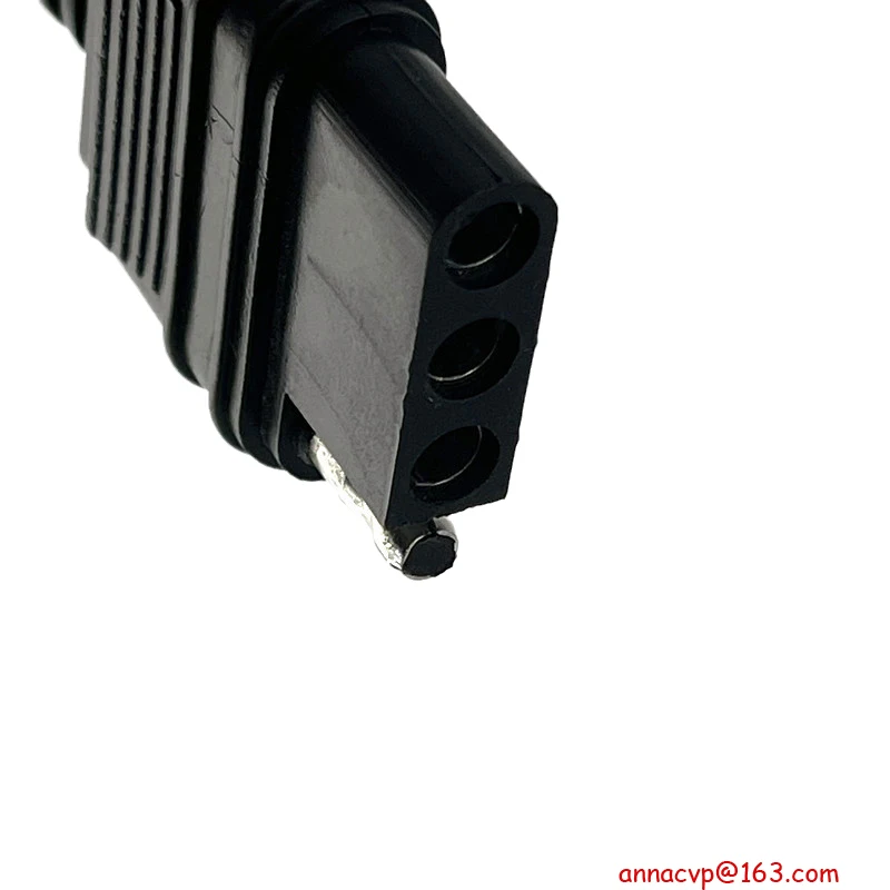 CVP Trailer Tow Wiring Harness 7 Way European Style Round Trailer Plug to 4- Flat Socket Adapter RV Connector Camper Accessories