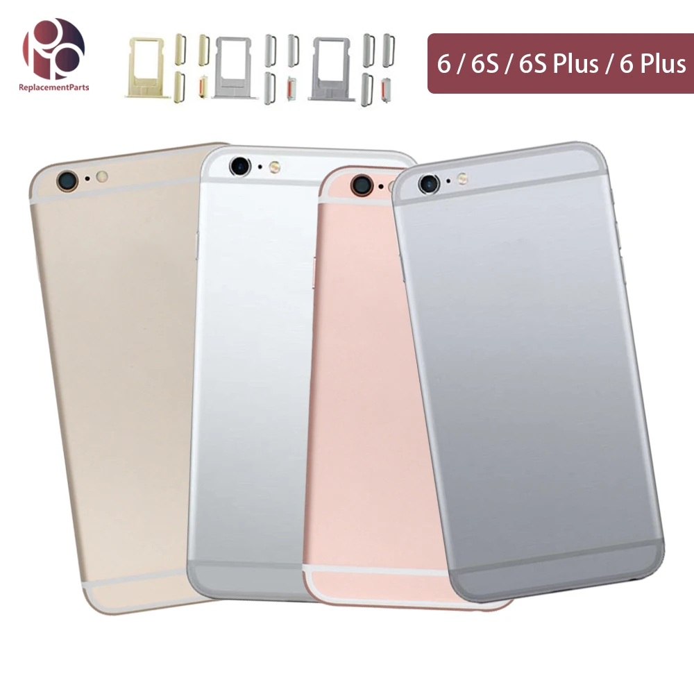 Задняя крышка для IPhone 6G/6 S/6 Plus/6 S Plus батарея задняя дверца-крышка средняя рама корпус+ IMEI Замена