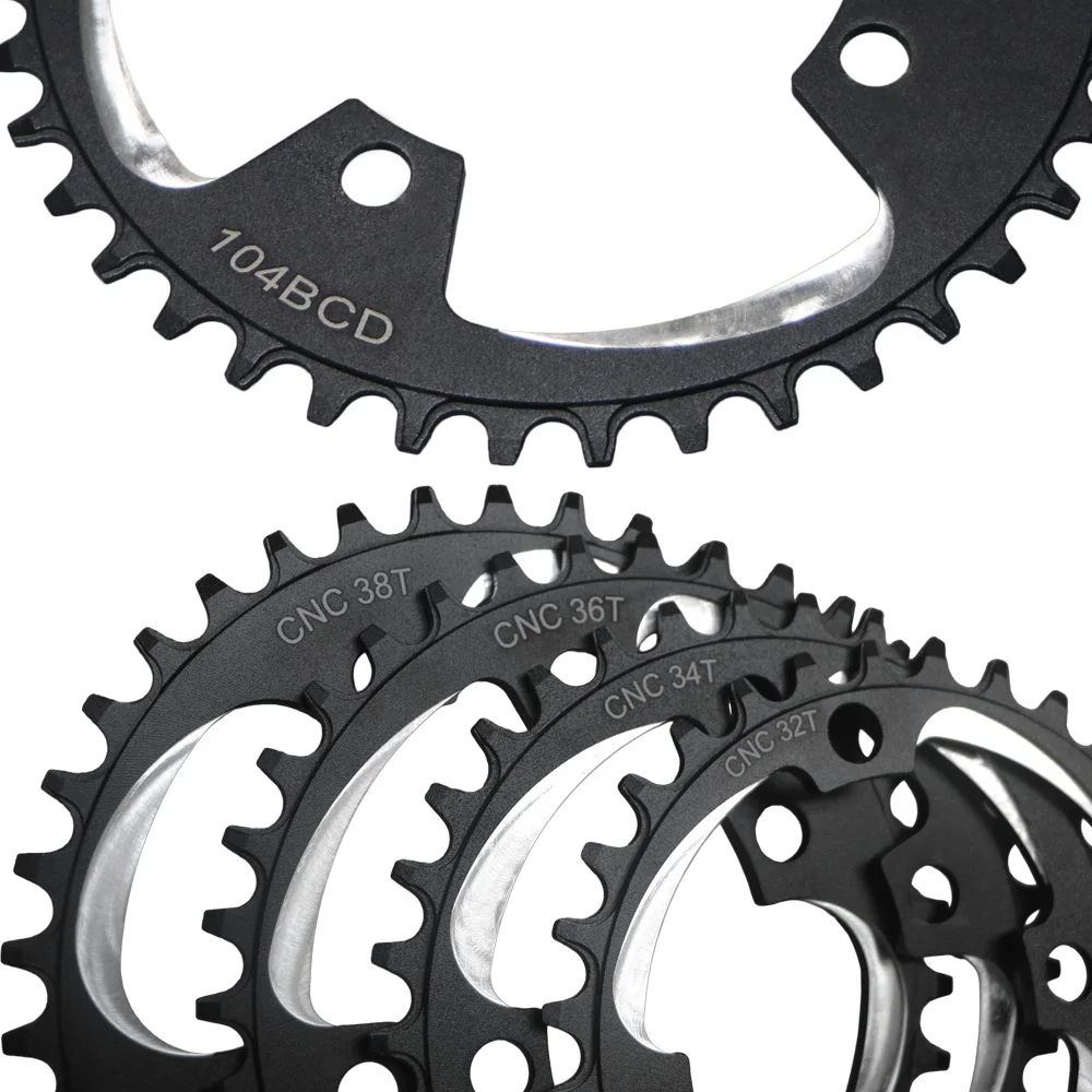 104BCD Bicycle Crank Chainring Round 32T 34T 36T 38T 40T 42T Tooth Plate Narrow Wide ChainWheel 104 BCD MTB Bike Chain ring