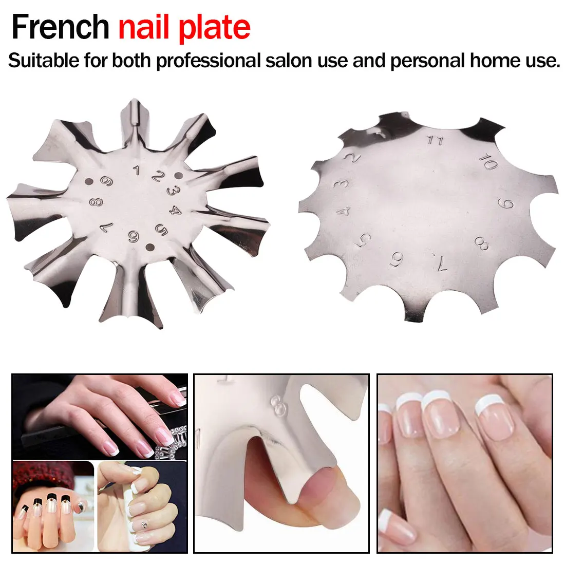 1pcs French Manicure Templates Easy French Poly Tips Styling Tools Gel Polish Smile Cut Manicure DIY Accessory Equipment