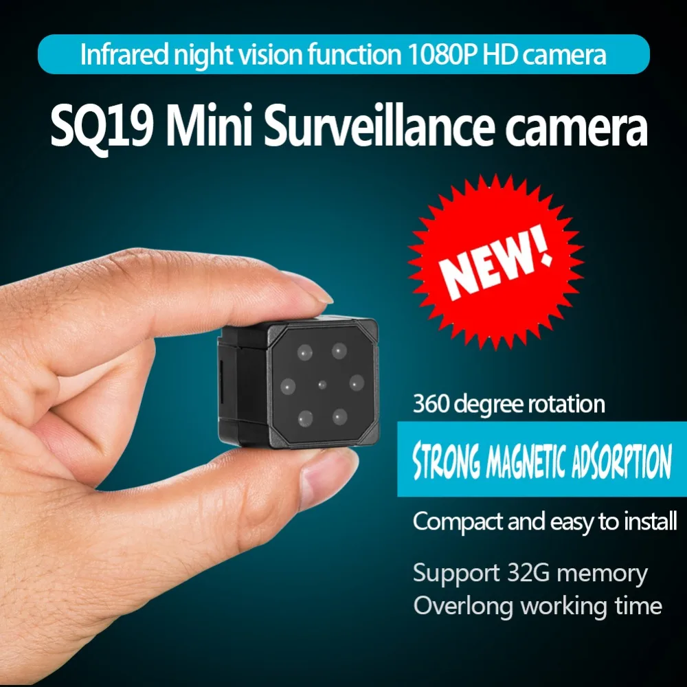 

SQ19 Mini Camera HD 1080P DVR Camcorder Infrared Night Vision Motion Detection Surveillance Camera 360 Rotation pk sq11 sq23